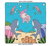 Sweet Mermaid Moments: Easy Ocean Mermaid Coloring Book for Adults and Kids Featuring Cute Animal Friends and Underwater Designs for Stress Relief and Relaxation