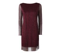 Sweet Miss Abito donna in lurex con maniche lunghe velate - bordeaux
