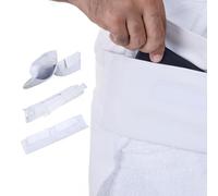 Sweet Needle Ihram Ehram Ahram - Confezione regalo per uomini, donne e bambini, per Hajj e Umrah, colore bianco, asciugamani igienici naturali in 100% puro cotone pettinato