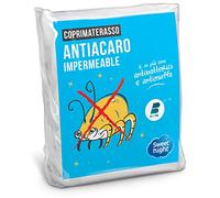 Sweet Night Coprimaterasso singolo 90x190 cm | Impermeabile e antiacaro | Mollettone 100% cotone | Silenzioso e traspirante