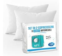 SWEET NIGHT Sweetnight - Set di 2 copricuscini Impermeabili 50x70 cm | Lenzuolo Impermeabile e microtraspirante | Morbido e Silenzioso | Lavabile a 90°C | Chiusura a Cerniera