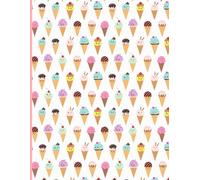 Sweet Notes: Cute Kawaii Ice Cream Cone Notebook - 8.5 x 11 inches, 120 Lined Pages, Fun Pastel Journal for School, Work, or Journaling