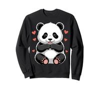 Sweet Panda con Cuori Kawaii Bear Love Design Felpa
