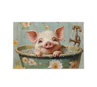 Sweet Pet Pig Retro Bathtu puzzle puzzle in legno Cool Brain Games per adulti 1000 pezzi