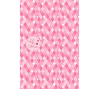 Sweet Pink Argyle with Heart Notebook: Aesthetic Memo Journal with Lined Pages, Cute Geometric Hearts Cover for Daily Notes, 6 x 9 Inches
