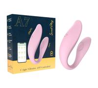 Sweet Play - vibratore per coppia con controllo remoto - silicone rosa
