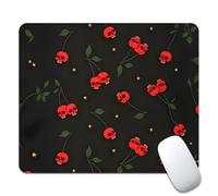 Sweet Revenge Cherries Skulls Tappetini Mouse Soffice Tappetino Mouse Base in Gomma Mousepad per Lavoro Ufficio Casa 25X30Cm