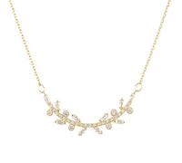 Sweet Romantic Cristal Spar Olive Branch Change Clavicle Chain