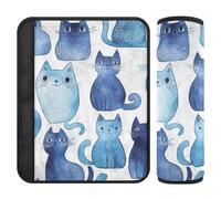 Sweet Russian Bluecats Bianco 2 Pack seggiolino auto Strap Covers Stop cintura di sicurezza taglio nel collo per zaino Protector para cinturón de carro