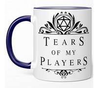 Sweet & Salty Tazze da gioco RPG - Tears of My Players, divertente regalo D&D Dungeon Master, Dungeons and Dragons, accessori e regali per gli amanti dei Dnd e Dnd - 325 ml blu scuro
