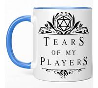 Sweet & Salty Tazze da gioco RPG - Tears of My Players, divertenti regali D&D Dungeon Master, Dungeons and Dragons, regali per gli amanti del Dnd, Dnd Accessories DM, Dnd Gifts for him 325 ml, azzurro