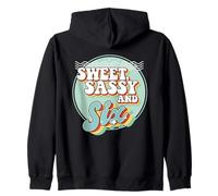 Sweet Sassy e 6 festeggiano Il 6° Compleanno Bday Girl Boy Felpa con Cappuccio