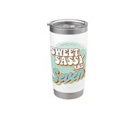Sweet Sassy e 7 festeggiano il 7° compleanno Bday Girl Boy Bicchiere termico in acciaio inox doppia parete