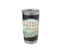 Sweet Sassy e 7 festeggiano il 7° compleanno Bday Girl Boy Bicchiere termico in acciaio inox doppia parete