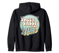 Sweet Sassy e Il festeggiamento del 9° Compleanno Bday Girl Boy Felpa con Cappuccio