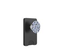 Sweet Shadows - Motivo Border Collie bianco e nero in blu PopSockets PopWallet per MagSafe