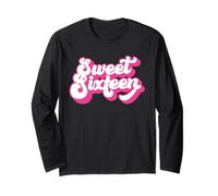 Sweet Sixteen, 16, per Ragazze Donne 16 ° Compleanno Maglia a Manica