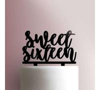 Sweet Sixteen- Topper per torta in acrilico, larghezza 15,2 cm, colore: Rosso