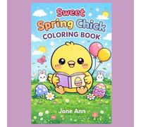 Sweet Spring Chick Coloring Book: Cute Kawaii Easter Coloring Pages for Kids Ages 3-8