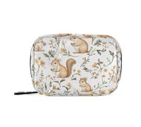 Sweet Squirrel Animal - Borsa per medicina bianca con scomparti staccabili, organizer per pillole da viaggio per borsa