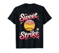 Sweet Strike Softball Donut Style for Girls Cute Softball Maglietta