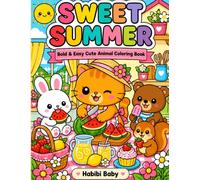 SWEET SUMMER: Bold & Easy Cute Animal Coloring Book