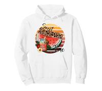 Sweet Summer Time Anguria Grafica Retro Style Felpa con Cappuccio