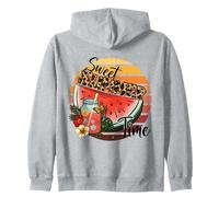 Sweet Summer Time Anguria Grafica Retro Style Felpa con Cappuccio
