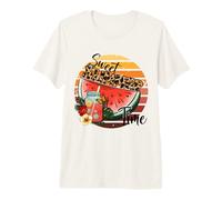 Sweet Summer Time Anguria Grafica Retro Style Maglietta Premium