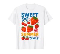 Sweet Summer Time Fruit Tee, Summer Strawberry Cute Girly Maglietta