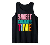 Sweet Summer Time Vibrante Colorato Divertimento Spiaggia Vibes Canotta