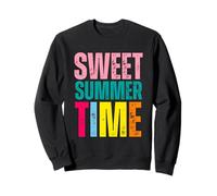 Sweet Summer Time Vibrante Colorato Divertimento Spiaggia Vibes Felpa