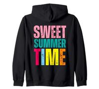 Sweet Summer Time Vibrante Colorato Divertimento Spiaggia Vibes Felpa con Cappuccio