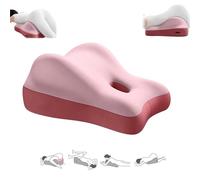 Sweet Surrender - Cuscino per coppie, design a basso profilo, in memory foam, fornisce supporto per vita e collo, recupera dopo l'impatto, comfort multi posizione (rosa)