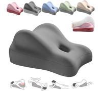 Sweet Surrender - Cuscino per coppie, design a basso profilo, in memory foam, fornisce supporto per vita e collo, recupera dopo l'impatto, comfort multi posizione (grigio)