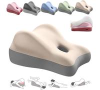 Sweet Surrender - Cuscino per coppie, in memory foam, fornisce supporto per vita e collo, recupera dopo l'impatto, ideale per sedersi e sdraiarsi (beige)