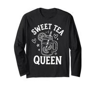 Sweet Tea Queen Southern Summer Bevitore Maglia a Manica