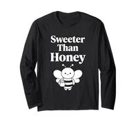 Sweet Than Honey - Simpatico Design con api Kawaii Maglia a Manica