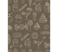 Sweet Treats Notebook: yummy foods creative journal, 110 lined pages, soft matte cover