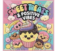 Sweet Treats & Positive Vibes Coloring Book : A Fun Adventure: 50 Big, Bold Sweet Treat Characters with Uplifting Affirmations for Kids to Boost Creativity and Confidence