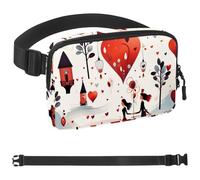 Sweet Valentine's Day Love-310 - Marsupio a tracolla per uomo e donna, borsa da cintura per viaggi, casual, passeggiate, corsa, escursionismo, ciclismo, multicolore, 4 x 23 x 15 cm, Multicolore,
