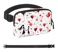 Sweet Valentine's Day Love-325 - Marsupio a tracolla per uomo e donna, borsa da cintura per viaggi, casual, passeggiate, corsa, escursionismo, ciclismo, multicolore, 4 x 23 x 15 cm, Multicolore,
