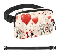 Sweet Valentine's Day Love-343 - Marsupio a tracolla per uomo e donna, borsa da cintura per viaggi, casual, passeggiate, corsa, escursionismo, ciclismo, multicolore, 4 x 23 x 15 cm, Multicolore,