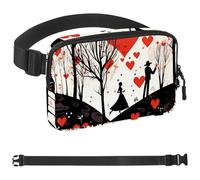 Sweet Valentine's Day Love-345 - Marsupio unisex alla moda, borsa a tracolla sportiva sottile, alla moda, per jogging, escursionismo, donna, uomo, multicolore, 4 x 23 x 15 cm, Multicolore,