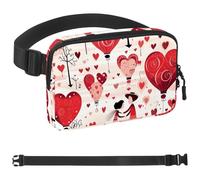 Sweet Valentine's Day Love-400 - Marsupio a tracolla per uomo e donna, borsa da cintura per viaggi, casual, passeggiate, corsa, escursionismo, ciclismo, multicolore, 4 x 23 x 15 cm, Multicolore,