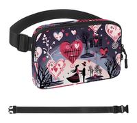 Sweet Valentine's Day Love-403 - Marsupio a tracolla per uomo e donna, borsa da cintura per viaggi, casual, passeggiate, corsa, escursionismo, ciclismo, multicolore, 4 x 23 x 15 cm, Multicolore,