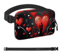 Sweet Valentine's Day Love-405 - Marsupio unisex alla moda, borsa a tracolla sportiva sottile, alla moda, per jogging, escursionismo, donna, uomo, multicolore, 4 x 23 x 15 cm, Multicolore,