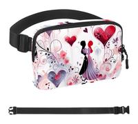 Sweet Valentine's Day Love-409 - Marsupio a tracolla per uomo e donna, borsa da cintura per viaggi, casual, passeggiate, corsa, escursionismo, ciclismo, multicolore, 4 x 23 x 15 cm, Multicolore,