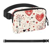 Sweet Valentine's Day Love-430 - Marsupio a tracolla per uomo e donna, borsa da cintura per viaggi, casual, passeggiate, corsa, escursionismo, ciclismo, multicolore, 4 x 23 x 15 cm, Multicolore,