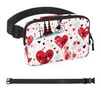 Sweet Valentine's Day Love-438 - Marsupio unisex alla moda, borsa a tracolla sportiva sottile, alla moda, per jogging, escursionismo, donna, uomo, multicolore, 4 x 23 x 15 cm, Multicolore,